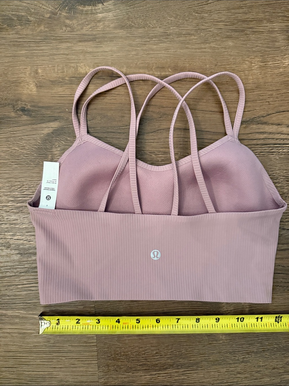 lululemon athletica Blush Mauve Pink Strappy Sports Bra Size 6